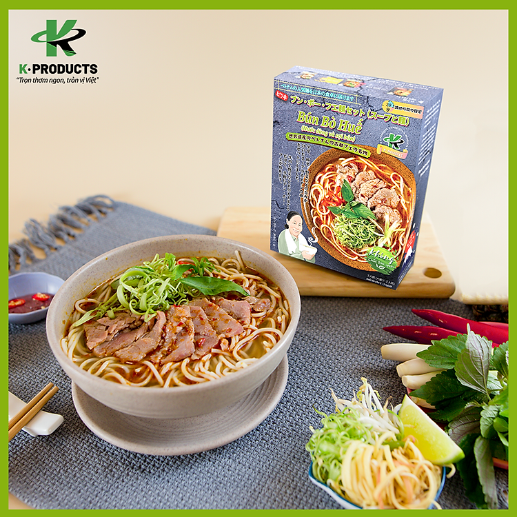 Bún Bò Huế (Gồm Nước Dùng Và Sợi Bún) - K Products - Hộp 400g