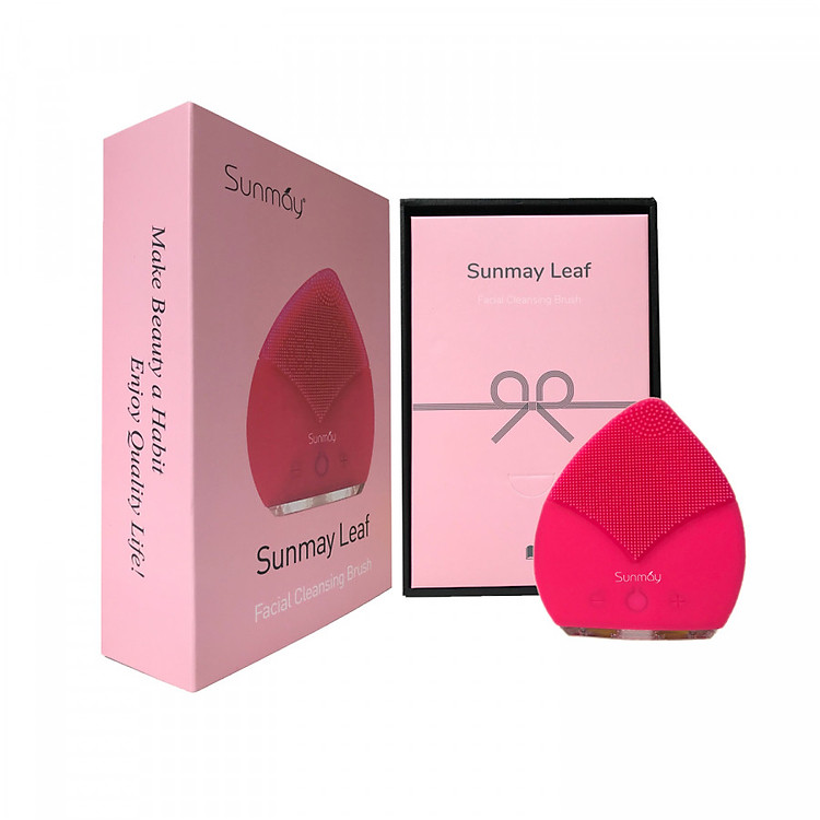 Máy rửa mặt Sunmay Luxury Leaf - Red Pink