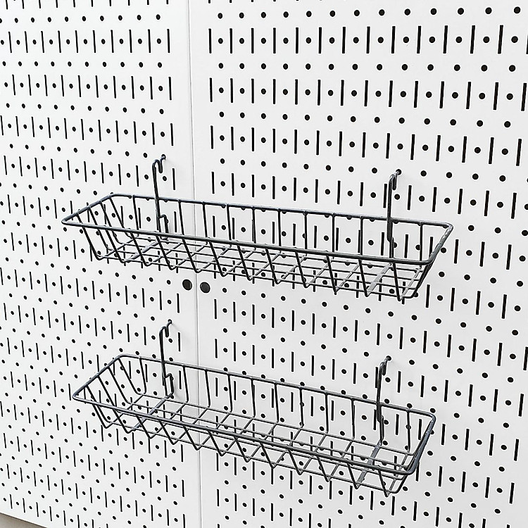 Bộ 2 Giỏ Đựng Dụng Cụ 5x40cm Pegboard - Giỏ Để Đồ Nghề Sử Dụng Với Bảng Treo Dụng Cụ Sửa Chữa Pegboard Cơ Khí SMLIFE