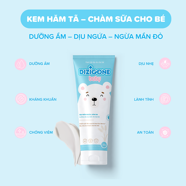 Kem bôi dịu da bé DIZIGONE 30g Chính hãng Ưu đãi - Hình ảnh 2