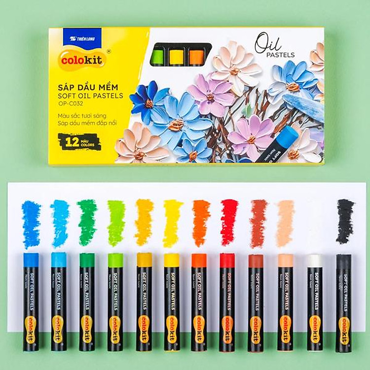 Bộ Bút Sáp Dầu Colokit OP-C032 (12 chiếc)