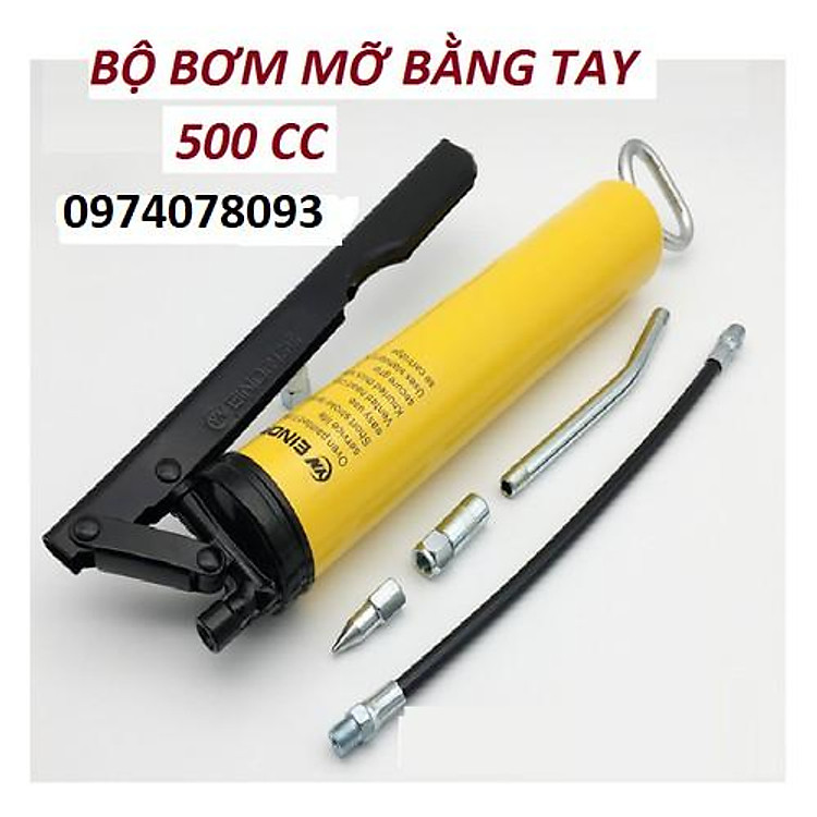 Bơm mỡ tay 500cc, súng bơm mỡ cầm tay cao cấp