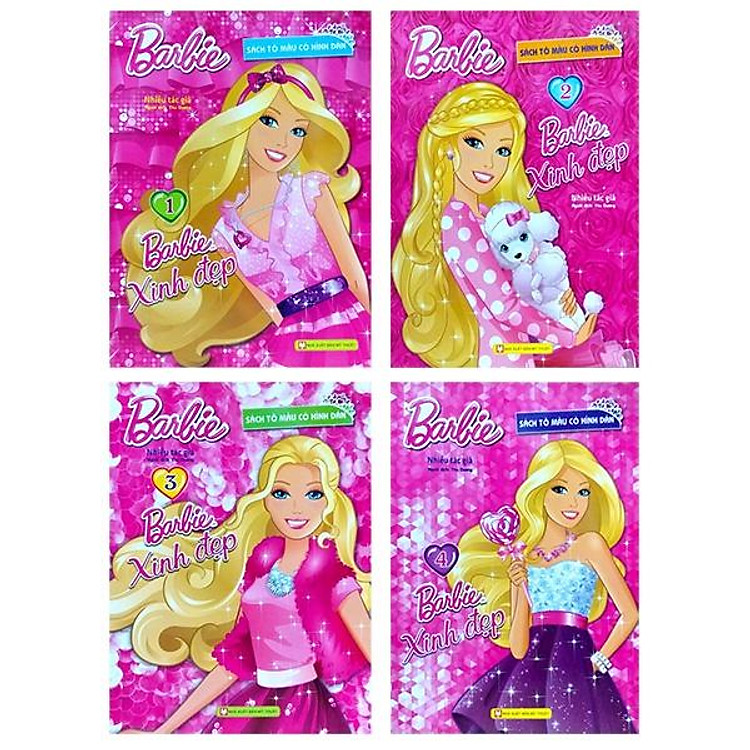 Tô Màu Có Dán Hình – Barbie Xinh Đẹp
