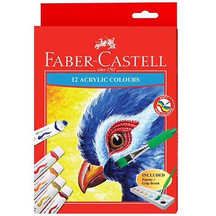 Màu Vẽ Acrylic Faber Castell (12 tuýp)