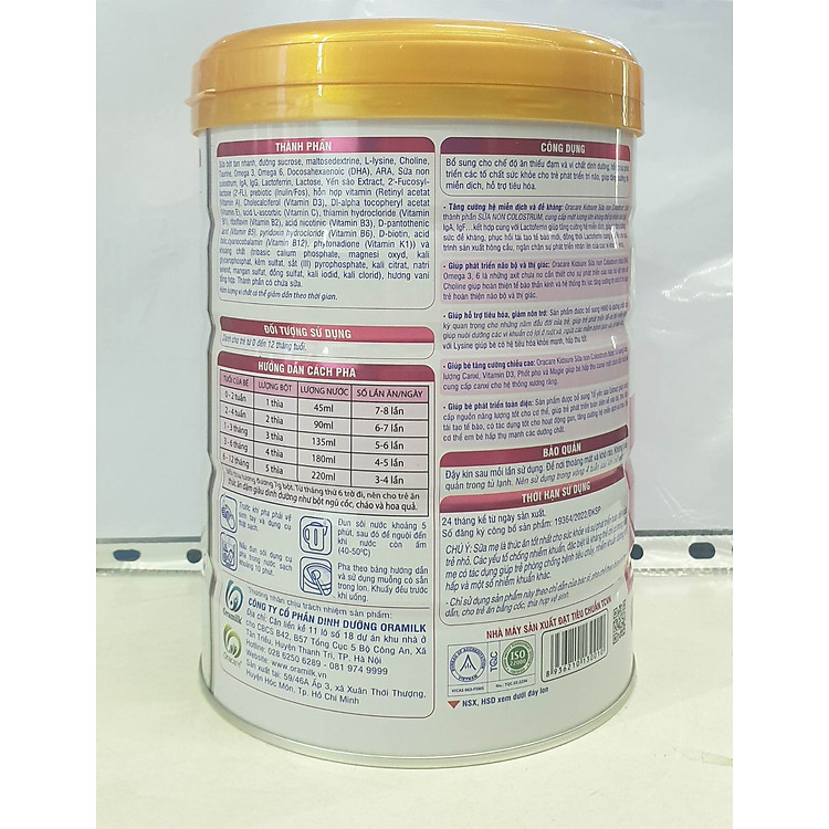 Mua Sữa OraCare Kids Sure 900g cho trẻ Uy tín Ưu đãi - Hình ảnh 2