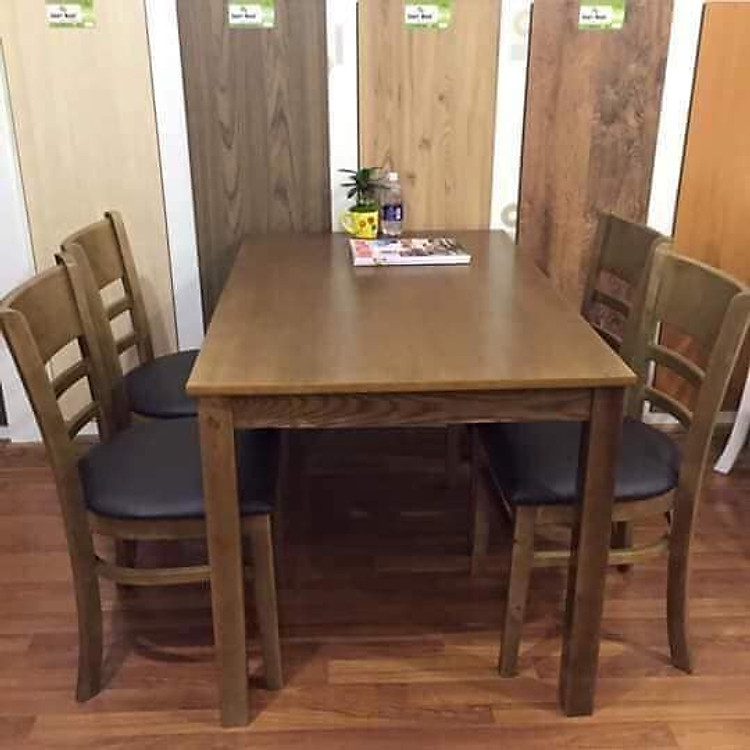 Bộ Bàn Ăn 4 Ghế Cabin (Nâu)