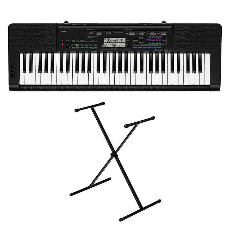 Bộ Đàn Organ Casio CTK-3400 Kèm AD Giá Nhạc Và Chân