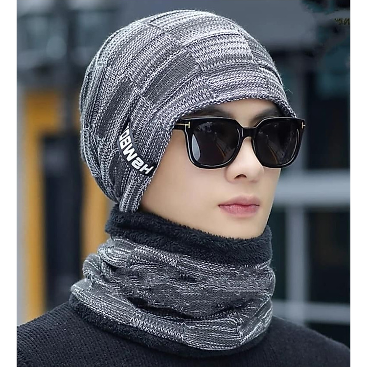 KHĂN CHOÀNG NAM KÈM NÓN LEN HSBOY - KHĂN CHOÀNG NAM KÈM MŨ LEN HSBOY DN19112301
