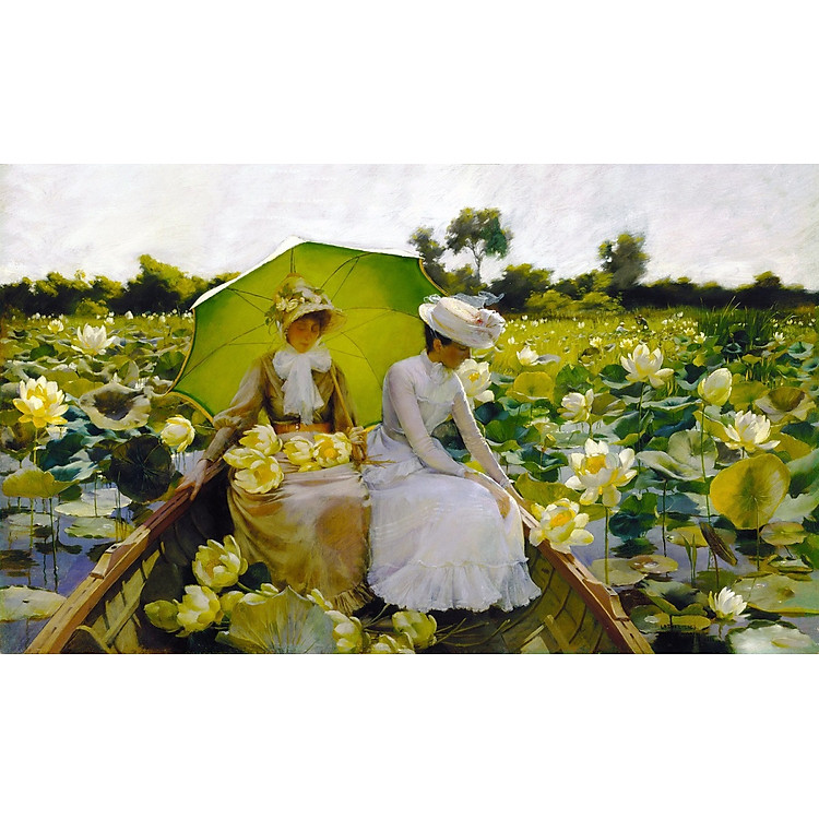 Bộ tranh xếp hình 1500 mảnh - Thiếu Nữ Hái Sen Chính hãng Tiết kiệm - Hình ảnh 2