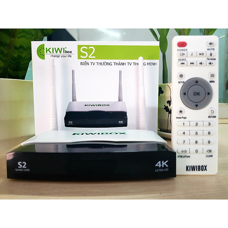 Tivibox KIWI S2 bản mới 2020 hỗ trợ Điều khiển Giọng Nói- SẢN PHẨM CHÍNH HÃNG