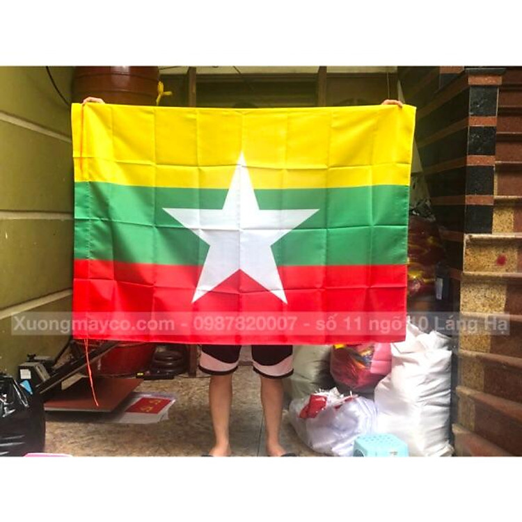 Cờ Quốc Kì Myanmar 1m x 1m5