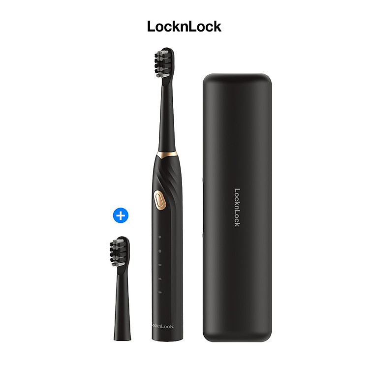 Bàn chải đánh răng điện LocknLock Electric toothbrush DC3.7V ENR321BLK - Hộp đựng kèm - 1W - Màu đen