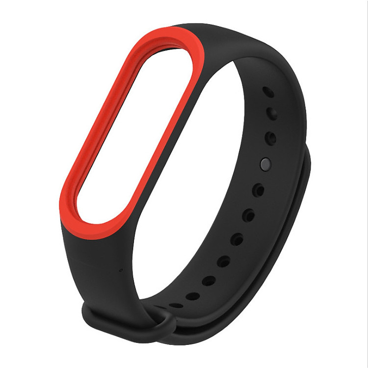 Dây đeo thay thế cho Xiaomi Miband 3 và 4 MB02 viền mầu (Hàng nhập khẩu)