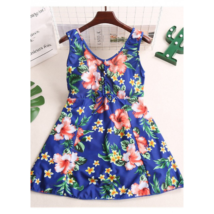 Đồ bơi kín đáo che nắng bikini một mảnh big size giấu bụng đi biển GB13