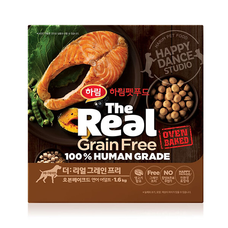 Thức ăn khô cho chó The Real Grain Free Oven – Baked Adult 1kg ( 200gx5)