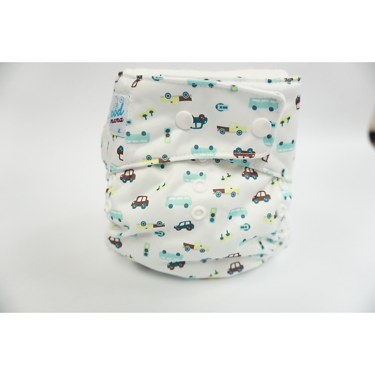 Bỉm vải Goodmama siêu chống tràn, an toàn và hiệu quả hình Oto trắng