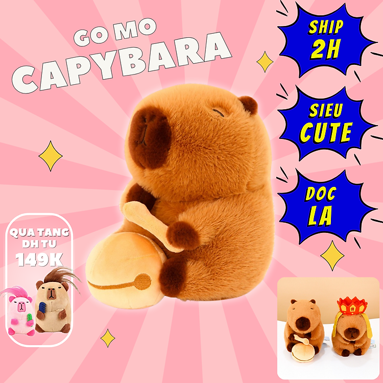 Mua Thú nhồi bông capybara gõ mõ 35cm Chính hãng Ưu đãi