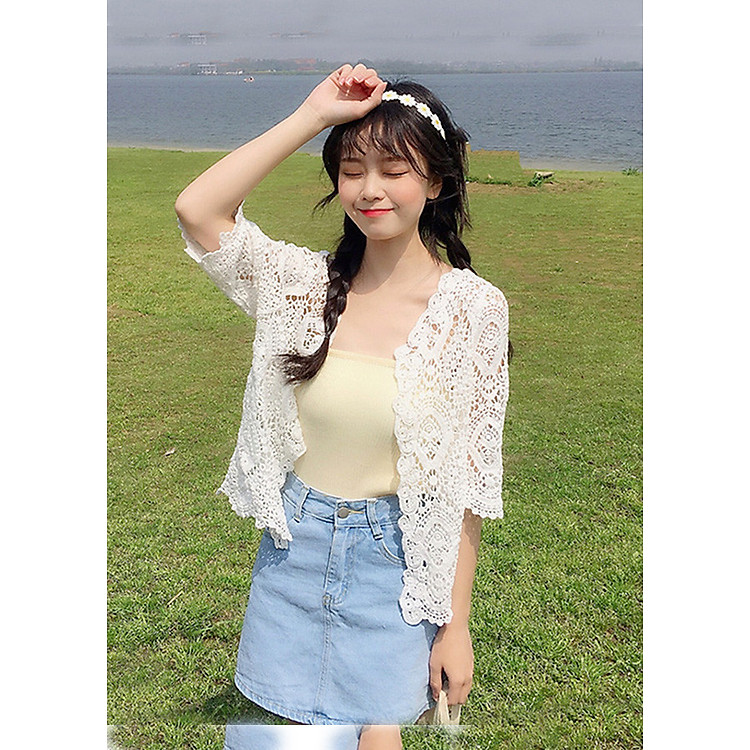 Áo Cardigan nữ, áo khoác len đẹp tay lỡ phong cách Hàn Quốc