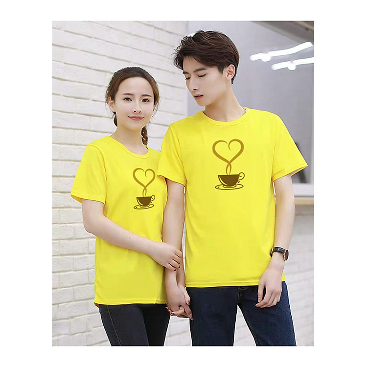 Áo thun đôi ATIN03 màu vàng