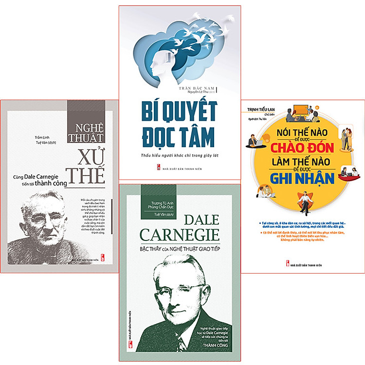 Combo ( 4 cuốn sách):Bí Quyết Đọc Tâm + Bậc Thầy Giao Tiếp + Nghệ Thuật Xử Thế + Nói Thế Nào Để Đc Ghi Nhận