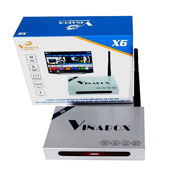 Android TV Box Vinabox X6 Ram 2Gb Android 7.1.2 - Hàng Chính Hãng