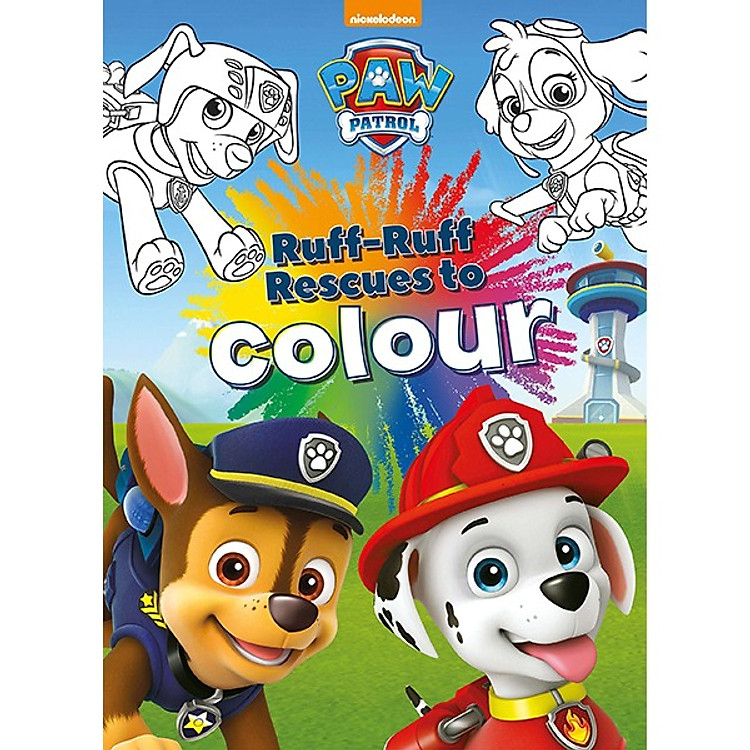 Sách Nickelodeon PAW Patrol Ruff-Ruff Rescues to Colour