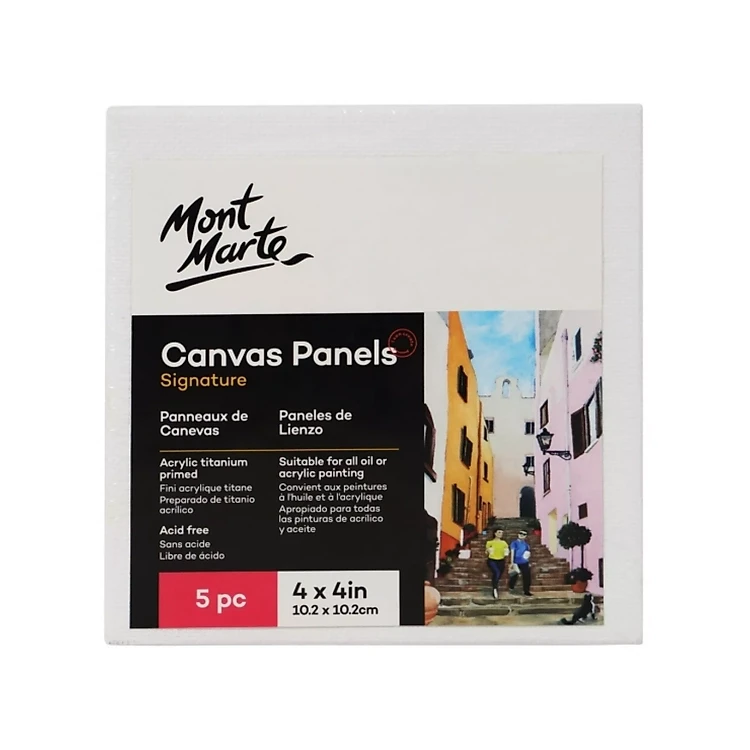 Khung vải Canvas Mont Marte (5 chiếc, 10x10 cm) - Ảnh 2