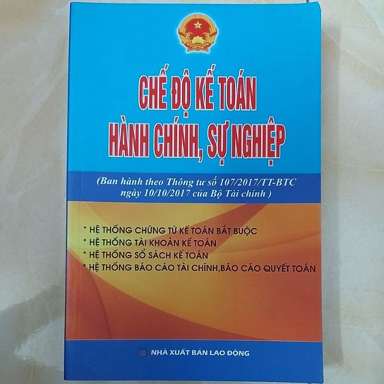 Chế độ kế toán hành chính sự nghiệp (Ban hành theo TT số 107/2017 của BTC)
