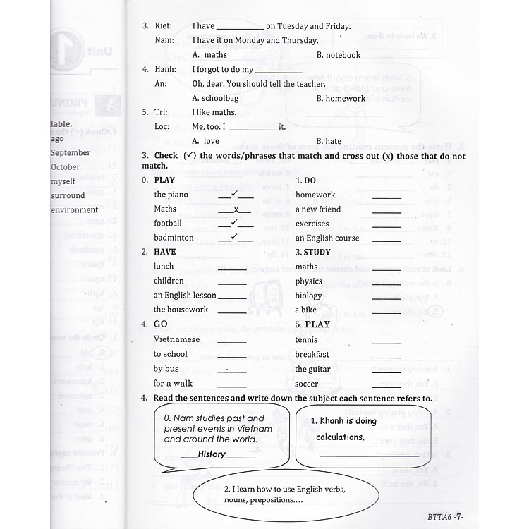 Bài Tập Tiếng Anh Lớp 6 - Ảnh 6