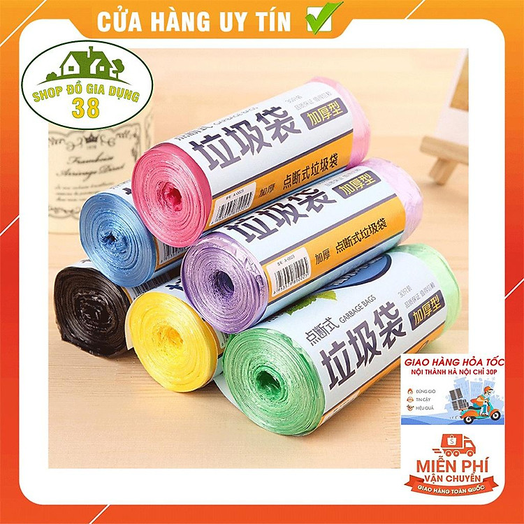 Cuộn 20/30 Túi Đựng Rác Rẻ - Tiện Lợi Kiểu 2 - Nhiều Màu - A6