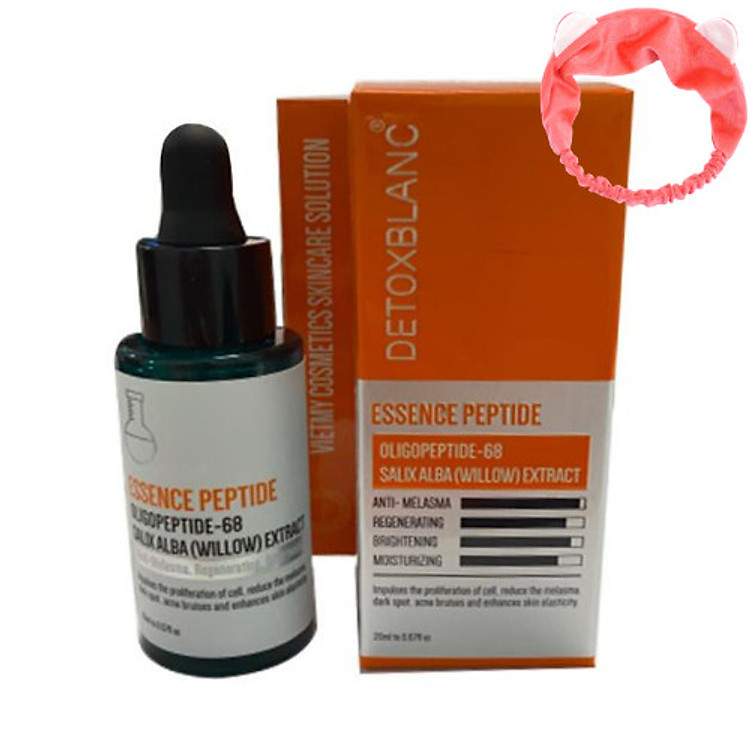 Serum Hỗ Trợ Điều Trị Nám Detox Blanc Essence Peptide (20ml) mẫu mới - Tặng Kèm Băng Đô Tai Mèo