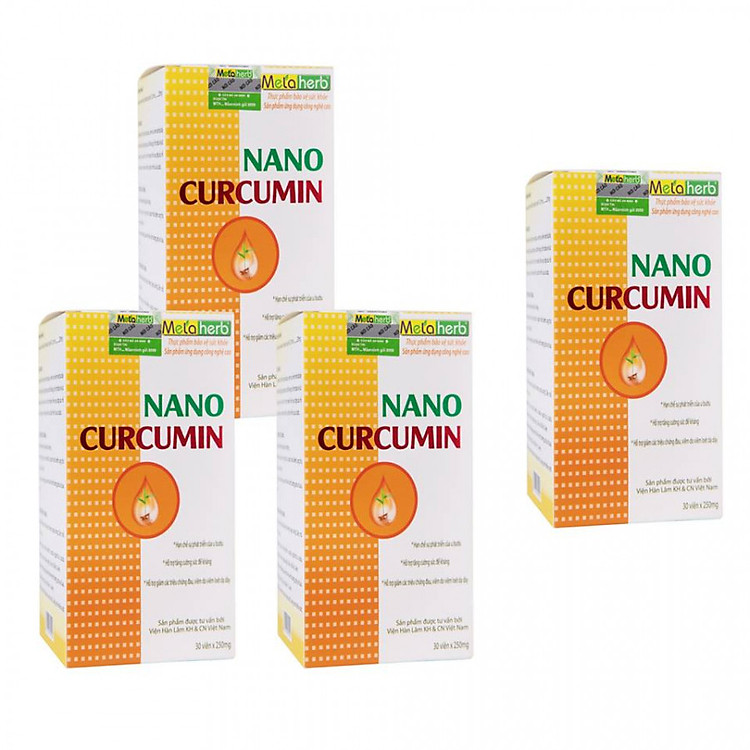 Combo 3 Hộp Tinh chất nghệ Nano Curcumin Metaherb - Tặng 1 hộp Nano Curcumin Metaherb cùng loại
