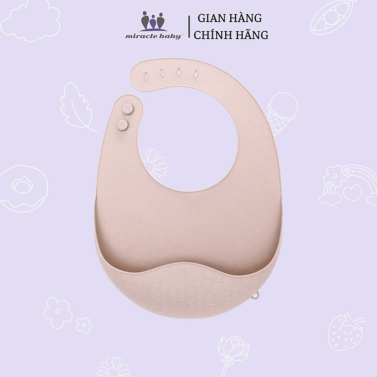 Yếm Ăn MiracleBaby Silicon Chống Thấm, Màu Xám Chính hãng Ưu đãi - Hình ảnh 2