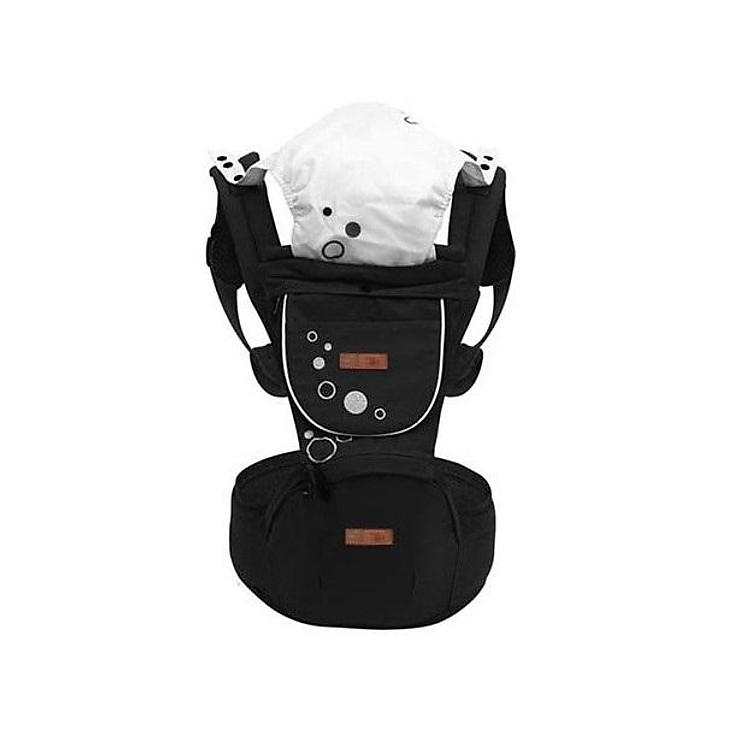 Địu Em Bé, Địu Nhiều Tư Thế Có Mũ Che Nắng - Màu Đen