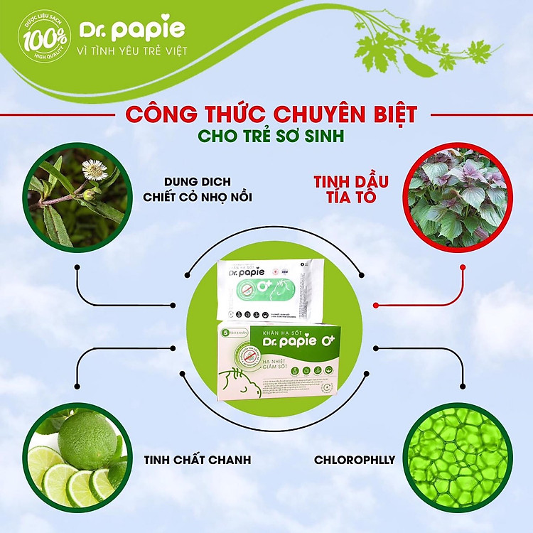 Khăn Lau Hạ Sốt Dr Papie Uy tín Giá tốt - Hình ảnh 4