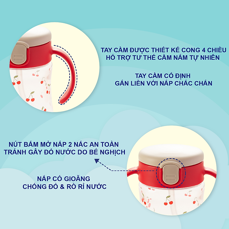 Bình ống hút RICHELL MUGOOD 200ml Chính hãng Giá tốt - Hình ảnh 5