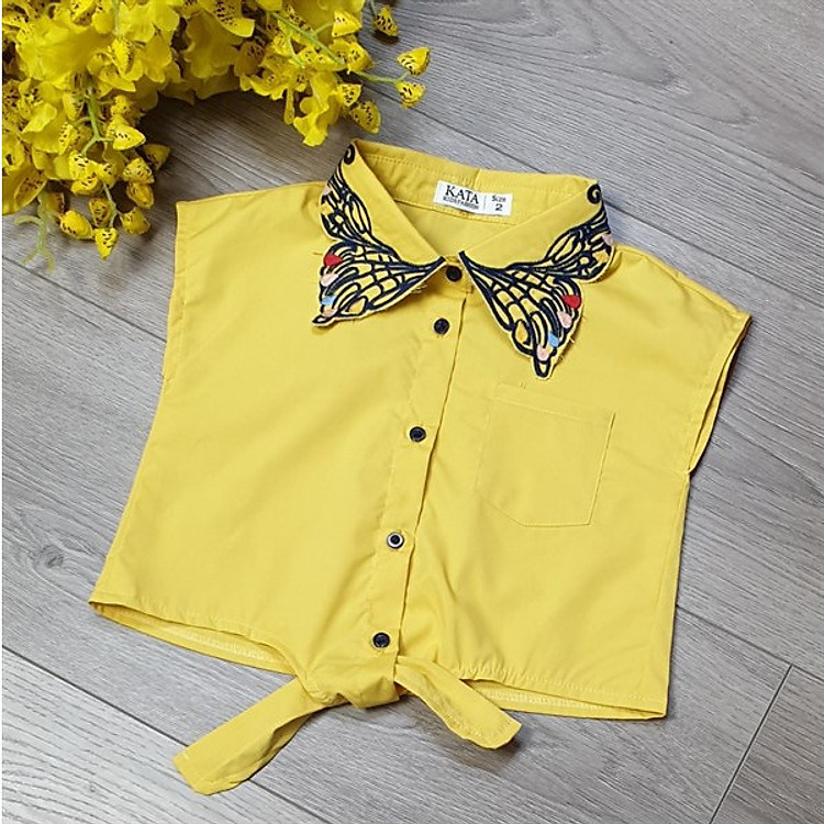ÁO SƠ MI CỔ THÊU BƯỚM-KATA KIDS FASHION