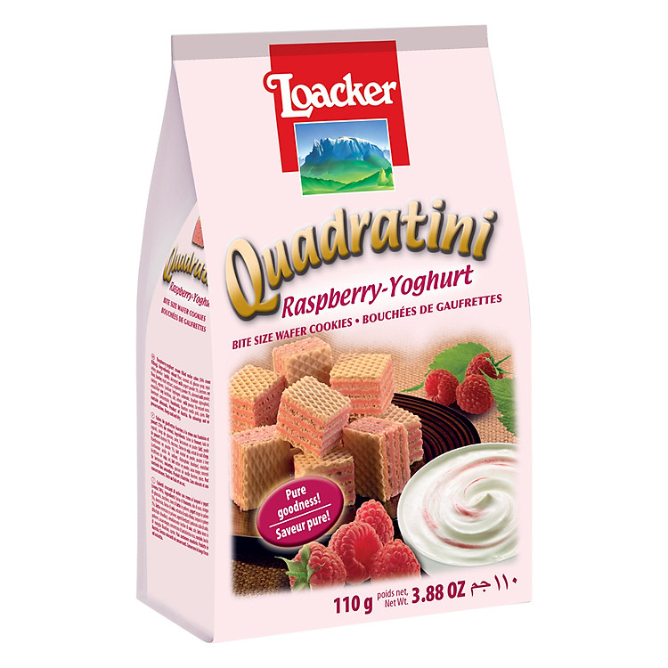 Bánh Loacker Quadratini Raspberry Yoghurt (110g)