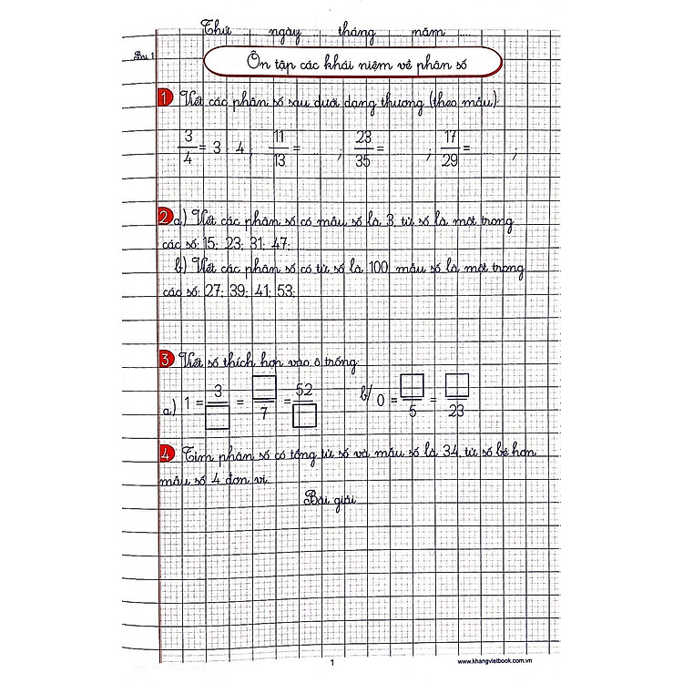 Vở Ô Li Bài Tập Toán - Lớp 5 (Quyển 1) - Ảnh 3