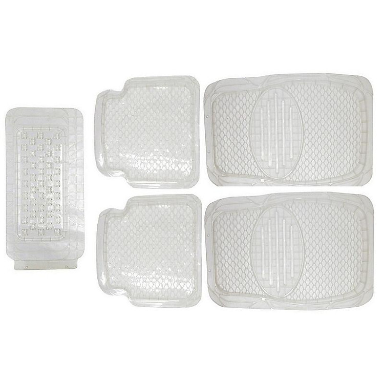 Bộ thảm lót sàn nhựa trong suốt cao cấp cho xe ô tô 4 chỗ