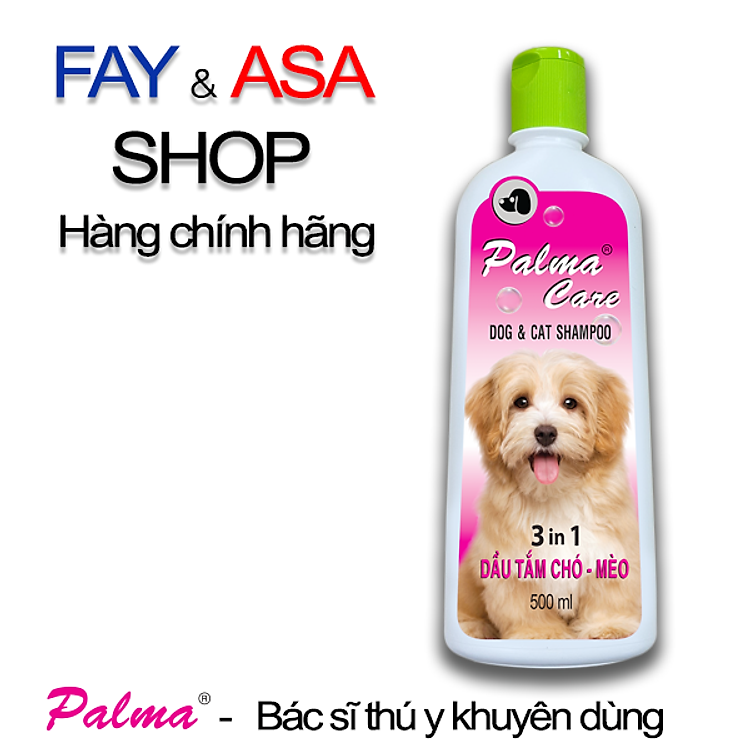 Dầu tắm Chó, Mèo Palma Care 500ml (3 trong 1) hiệu quả vượt trội