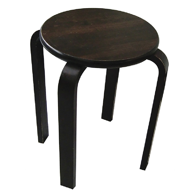 Ghế Tròn Gỗ Đức Thành Chân Đẹp Nâu