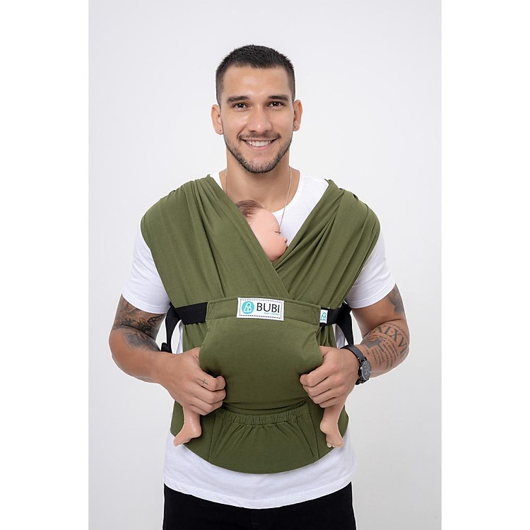 Địu vải BUBI Gen 3 – Xanh lính Chính hãng Giá tốt