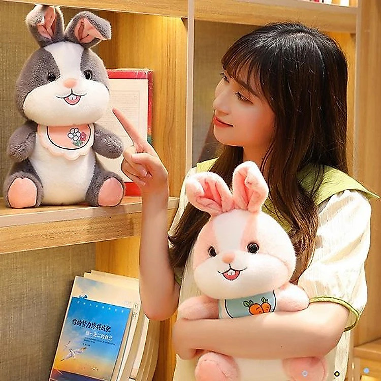 Thú nhồi bông thỏ đáng yêu 45cm Chính hãng Giá tốt - Hình ảnh 4