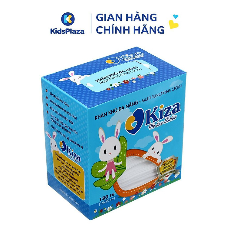 Khăn vải khô đa năng Kiza 180pcs