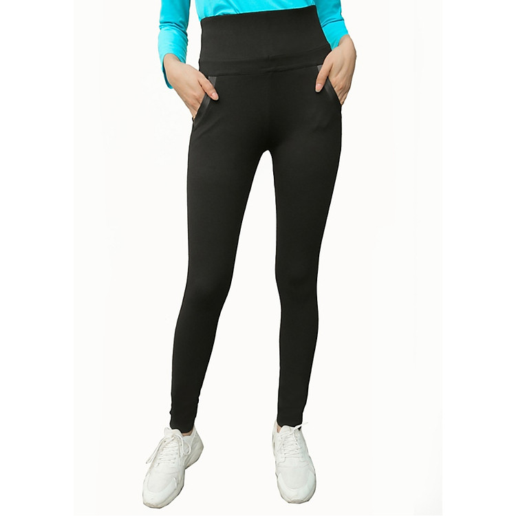 Quần Legging Nữ Gen Bụng Cạp Cao Vicci LGD.11P - Đen