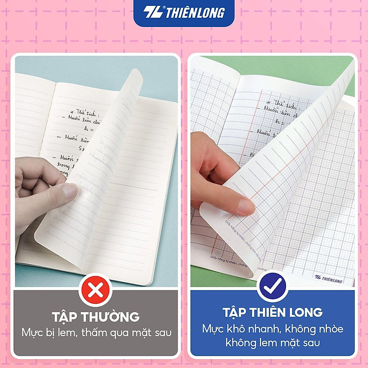 Tập học sinh 48 trang 5 ô ly vuông 2.5mm (100gsm) - NB-116 Thiên Long (5 tập) - Ảnh 6