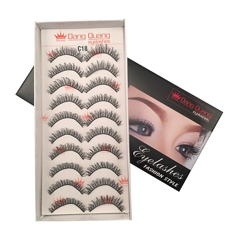 Hộp 10 đôi Lông Mi Gân Lụa Đăng Quang Mã C18