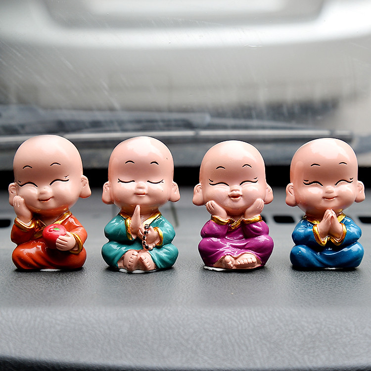 Bộ 4 tượng Chú Tiểu niệm phật cao 7 cm