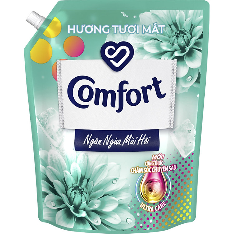 Nước Xả Làm Mềm Vải COMFORT Nước Xả Vải Hương Tươi Mát Giữ Màu, Bền Vải & Ngăn Ngừa Mùi Hôi 3.8L